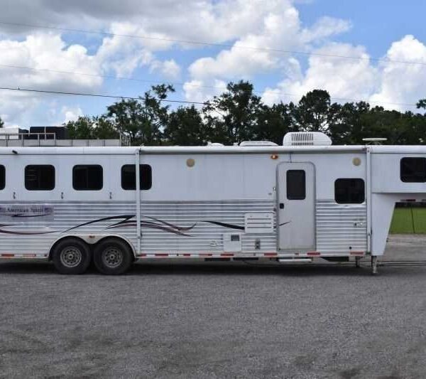 2007 American Spirit 8410GLQ 4 Horse Trailer with 10' Short Wall
