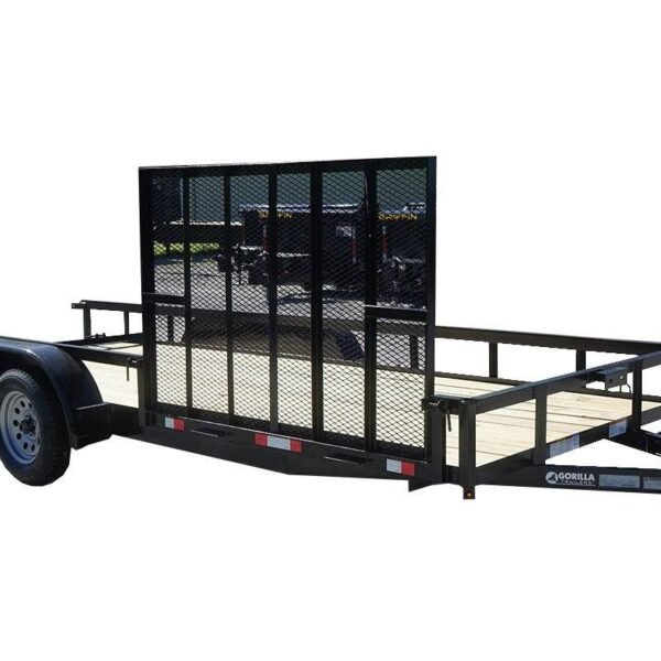6.4x18 Dovetail Utility Trailer with Side Gate (2) 3,500lb Axle