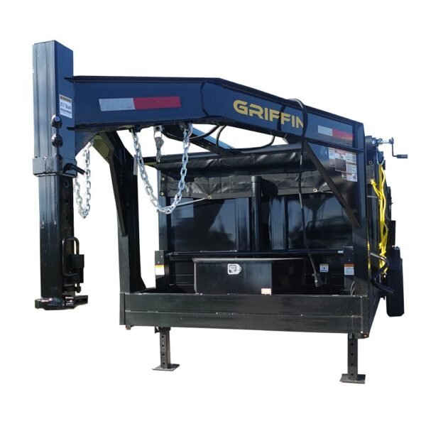 7x16 Gooseneck Telescopic I-Beam Dump Trailer 4ft Sides (2) 7K Axles