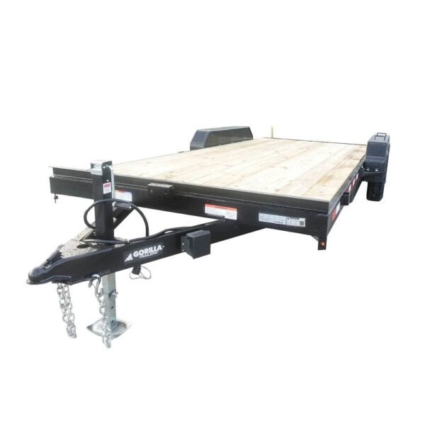 7x18 Wood Deck Car Hauler (2) 3500lb Axle w/ Brake and Ramps