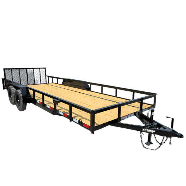 7x20 Utility Trailer Dovetail Powder Coated (2) 3500lb Axles 7k GVWR