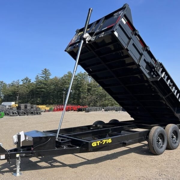 2024 Griffin Trailers 7×16 14K Telescopic Dump Trailer w/Ramps & Spare Tire Mount