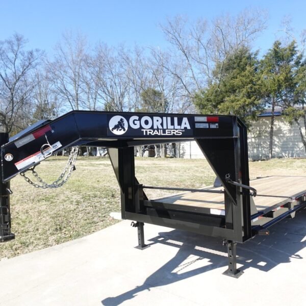 7x22 Gooseneck Tilt Car Hauler Trailer (2) 7K Drop Axles with Brakes