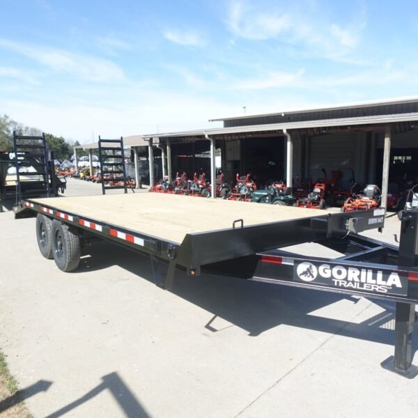 8.5x20 I-Beam Deckover Trailer (2) 7K Axles Stand-Up Ramps