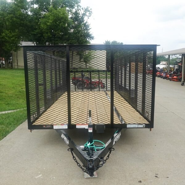 6.4x16 Dovetail Utility Trailer with 4ft Mesh Side (2) 3,500lb Axles