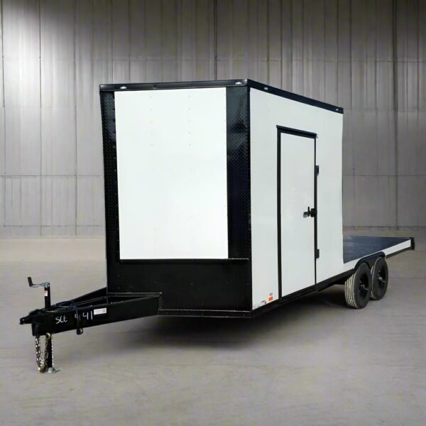 8.5' X 20' White With Blackout Hybrid Trailer