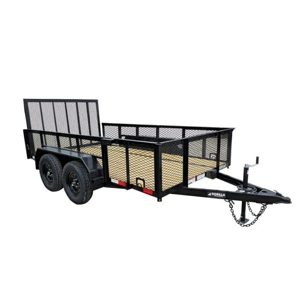 6.4x12 Straight Deck Utility Trailer with 2ft Mesh Sides (2) 3,500lb Axles