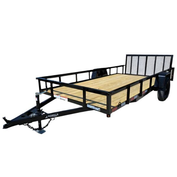 6'4" x 14 Utility Trailer Dovetail With Gate Powder Coated 3,500lb Axle