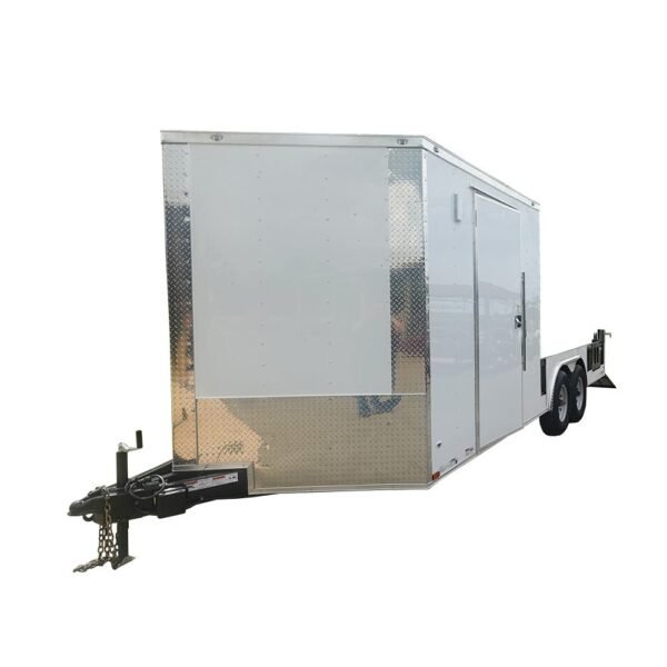 8.5' x 20' White V-Nose Hybrid Enclosed Trailer