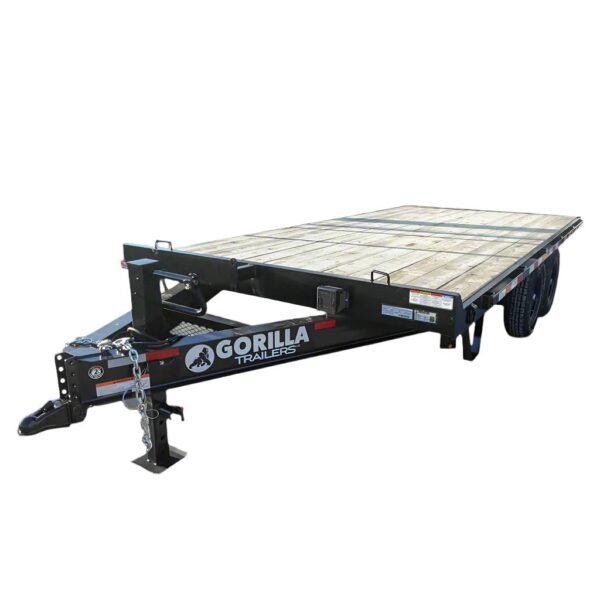 8.5x16 I-Beam Deckover Equipment Trailer 2 7k axles 14k GVWR