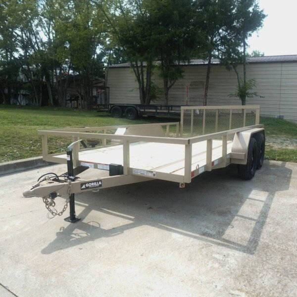 7x14 Straight Deck Tube Top Utility Trailer (2) 3,500lb Axles