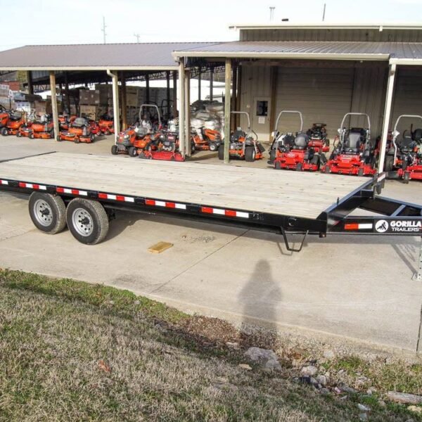 8.5x22 IBeam Deckover Equipment Trailer Straight Deck (2) 5200lb Axles
