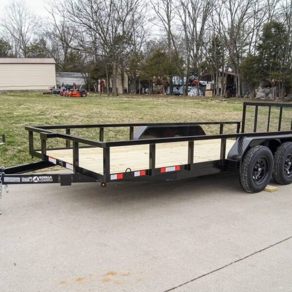 6.4x16 Tube Top Dovetail Utility Trailer (2) 3,500lb Axles