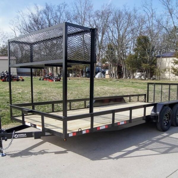 7x20 Dovetail Utility Trailer (2) 3,500lb Axles with Elevated Basket