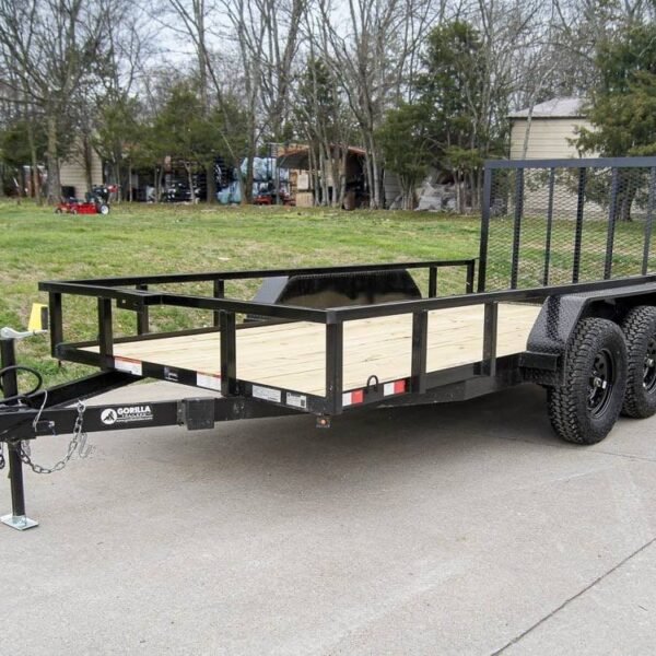 6.4x14 Straight Deck Tube Top Off Road Utility Trailer (2) 3,500lb Axles