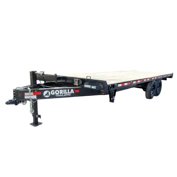 8.5x22 Straight Deckover Trailer (2) 7K Axles with Slide Out Ramps