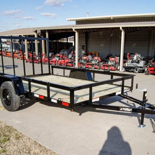 7x10 Powder Coated Straight Deck Utility Trailer 3,500lb Axles Tall Gate
