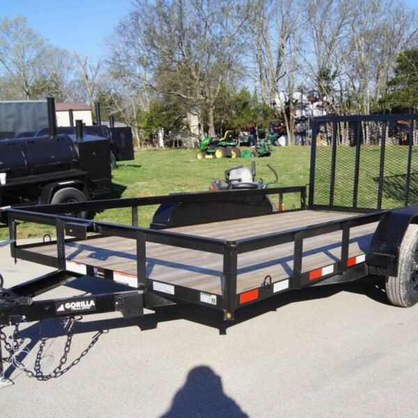 7x14 Powder Coated Straight Deck Utility Trailer (2) 3500lb Axles