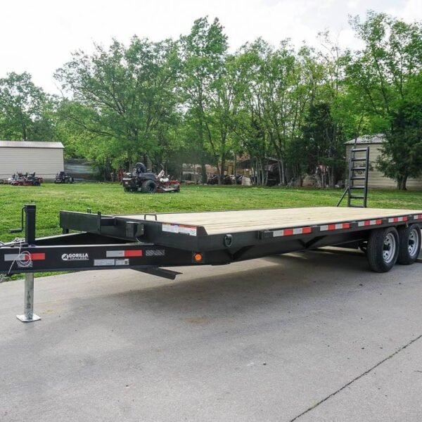 8.5x22 Deckover I-Beam Trailer (2) 5,200lb Axles Stand-Up Ramps