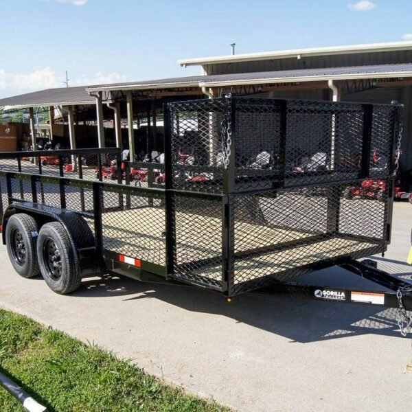 6.4x14 Dovetail Utility Trailer Stacked Baskets (2) 3500lb Axles