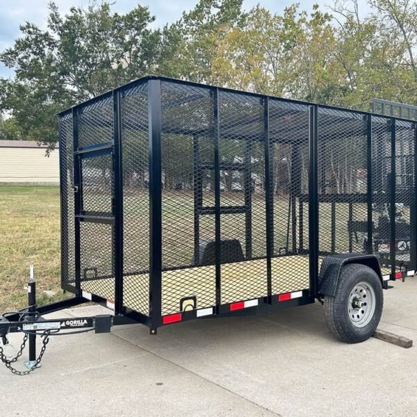 6.4x12 Straight Deck Aluminum Can Recycle Utility Trailer 3,500lb Axle with Brakes