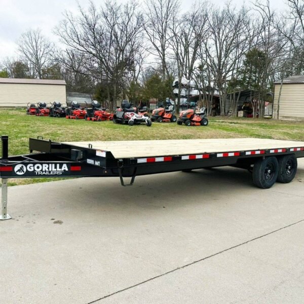 8.5x24 IBeam Deckover Equipment Trailer Straight Deck (2) 5200lb Axles